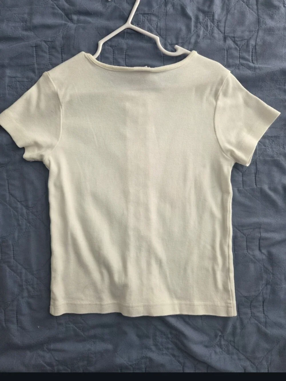 Gymboree White Short-Sleeve Tee with Rainbow Ruffle Stripe